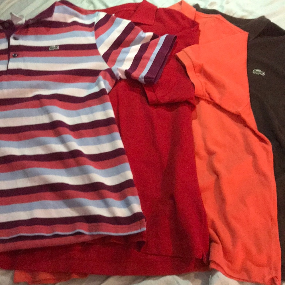 4 Lacoste polo size 6